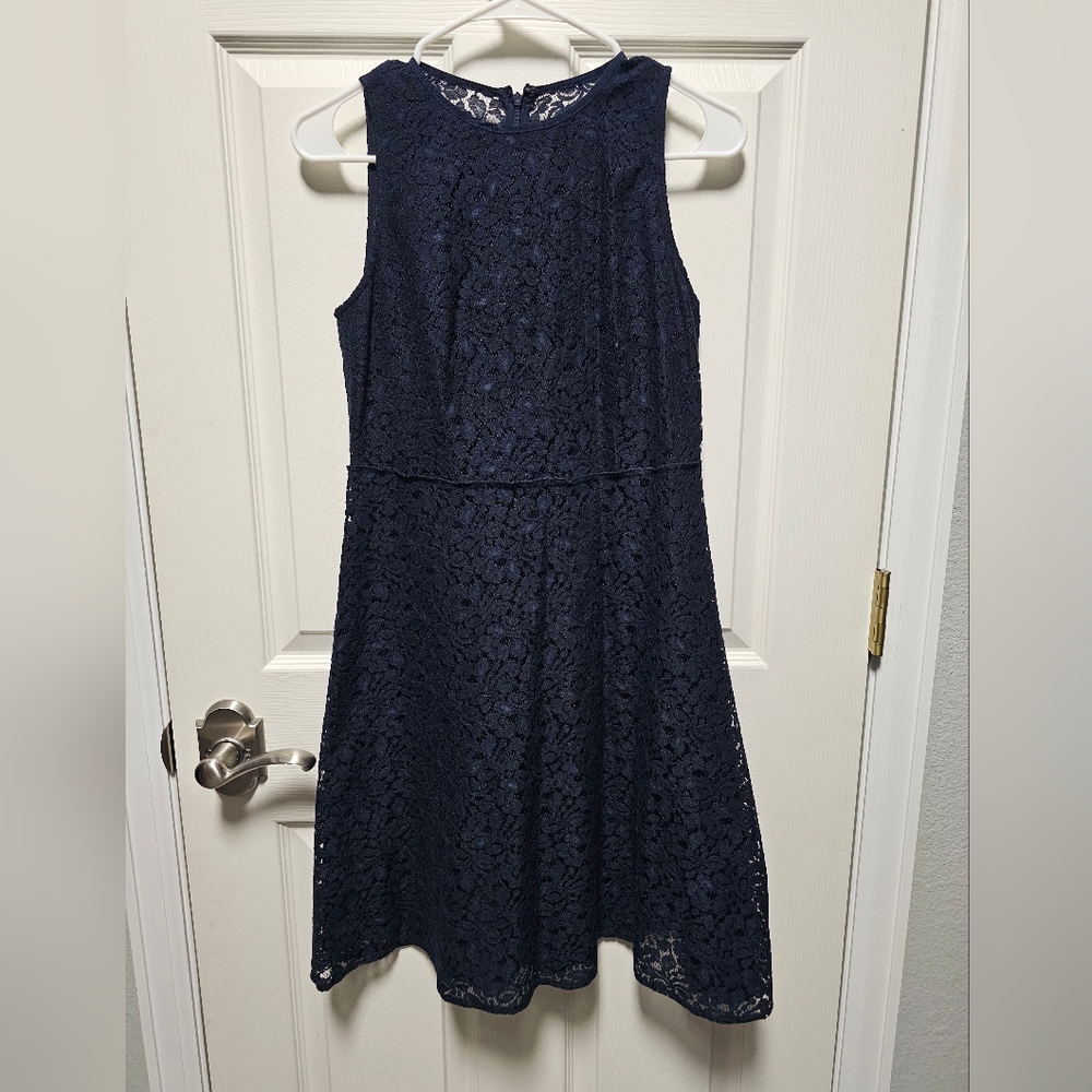 Ann Taylor LOFT Navy Lace Dress - Size 2